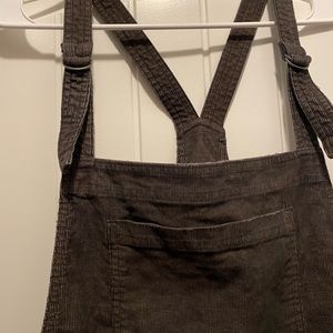 XXL American Eagle Dark Gray Corduroy Overalls
